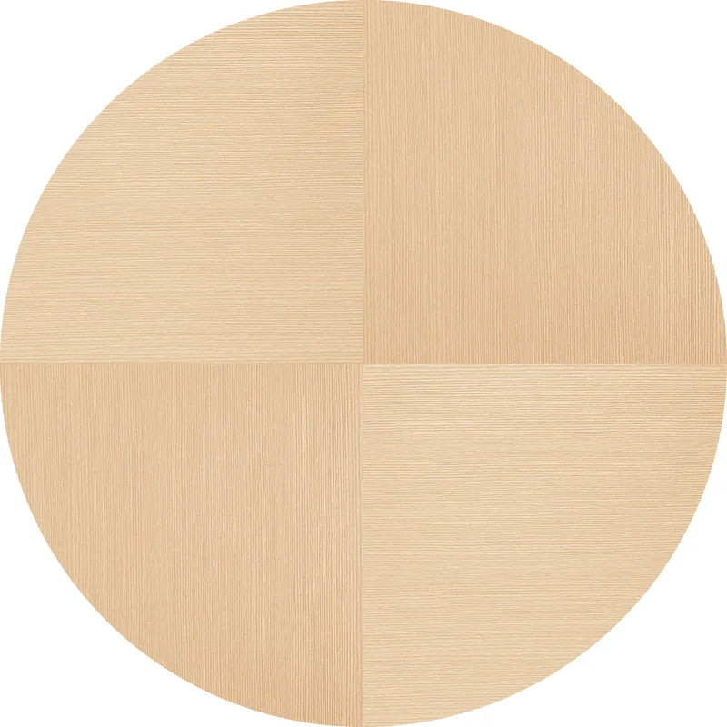 Table à manger moderne avec plateau rond et pied en métal