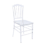 Chaise de salle à manger latérale moderne en acrylique avec dossier Windsor
