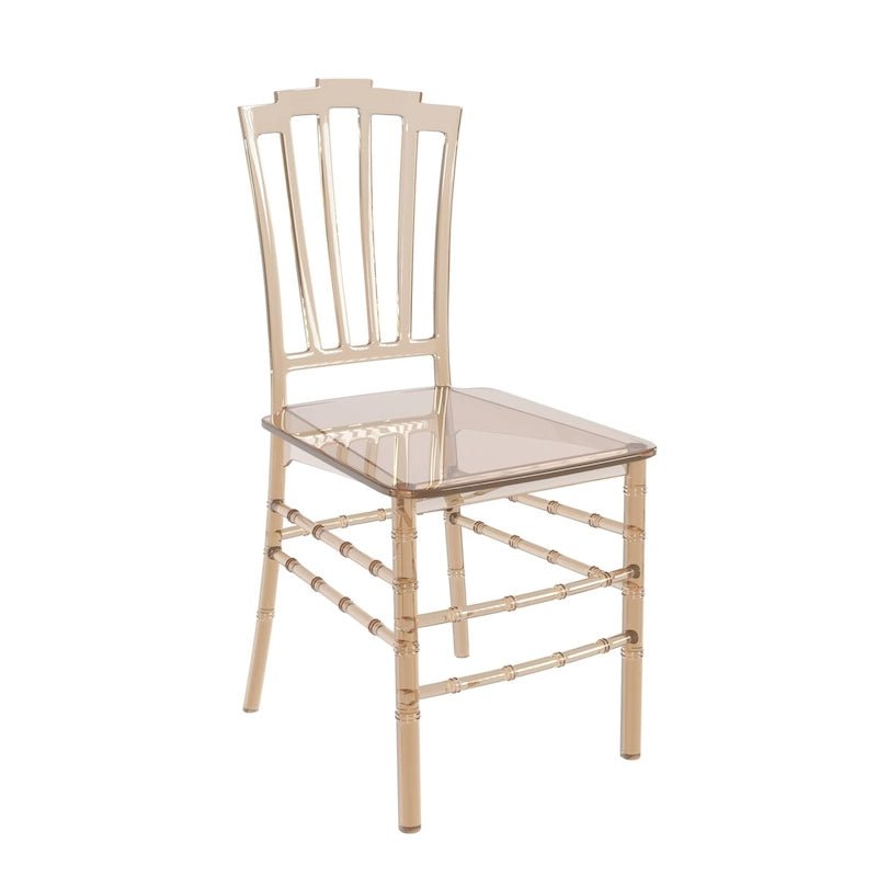 Chaise de salle à manger latérale moderne en acrylique avec dossier Windsor