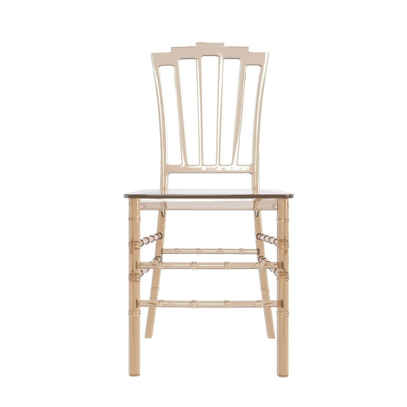 Chaise de salle à manger latérale moderne en acrylique avec dossier Windsor