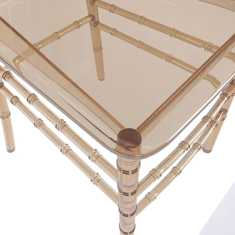 Chaise de salle à manger latérale moderne en acrylique avec dossier Windsor