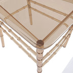 Chaise de salle à manger latérale moderne en acrylique avec dossier Windsor