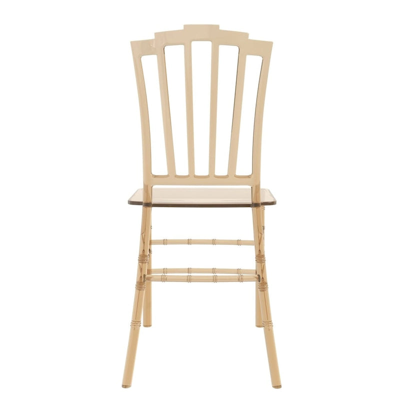 Chaise de salle à manger latérale moderne en acrylique avec dossier Windsor