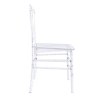 Chaise de salle à manger latérale moderne en acrylique avec dossier Windsor