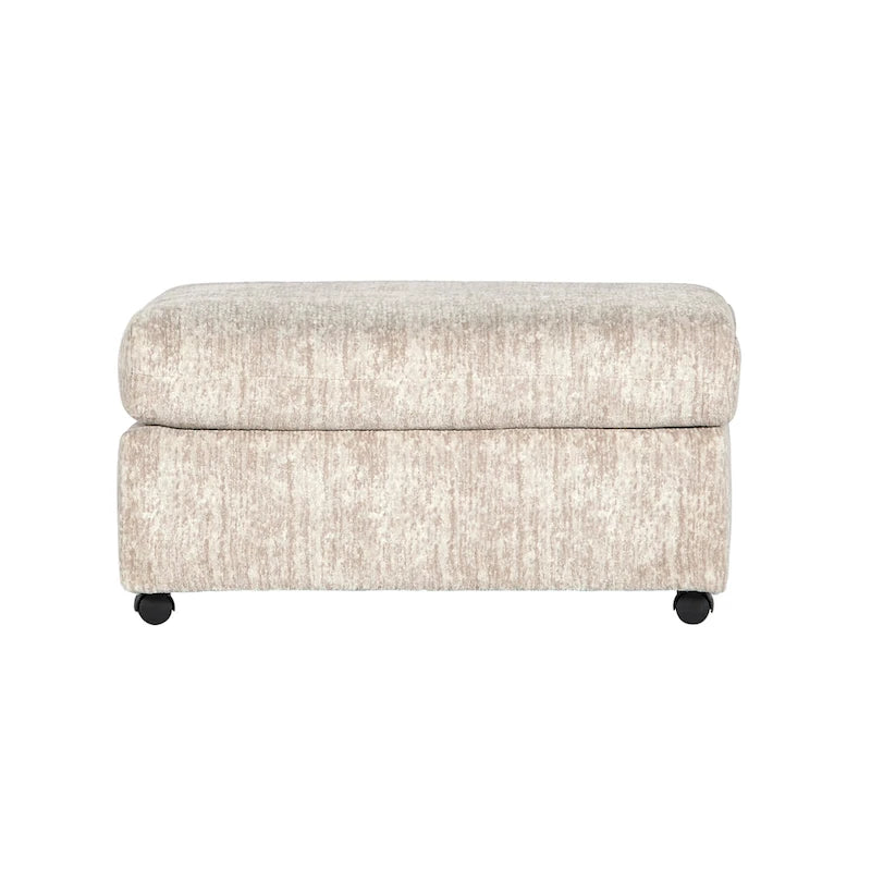 Fauteuil câlin et pouf en velours côtelé Nason Wide Wale