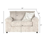 Fauteuil câlin et pouf en velours côtelé Nason Wide Wale