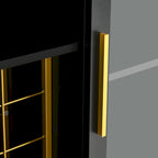 53 Armoire de bar à vin, meuble de bar à café pour alcools et verres avec lumières LED et prises de courant