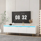 Meuble TV moderne en bois avec 4 portes pour téléviseurs jusqu'à 80 pouces
